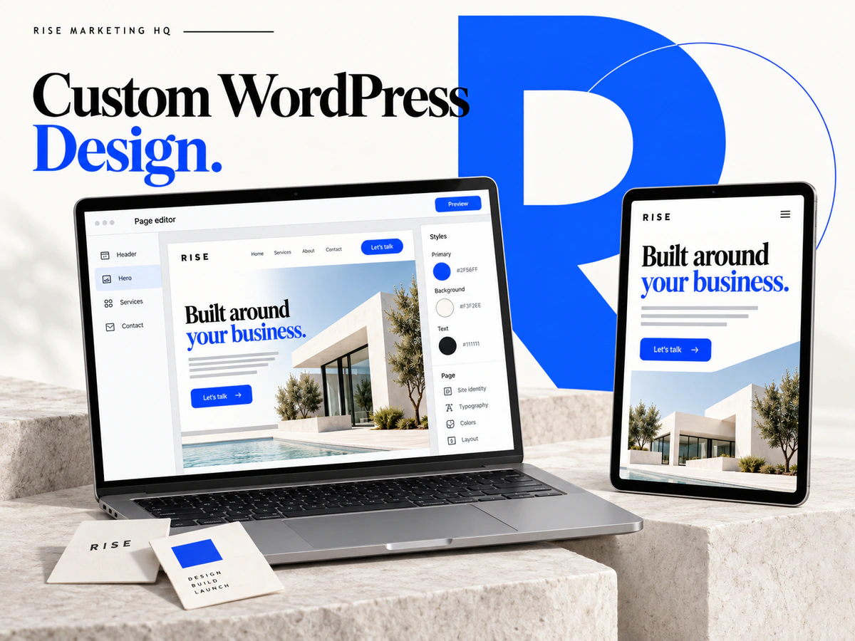 Custom WordPress web design for business and marketing websites