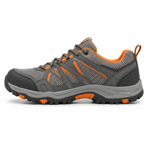 Example product: grey low hiking shoe