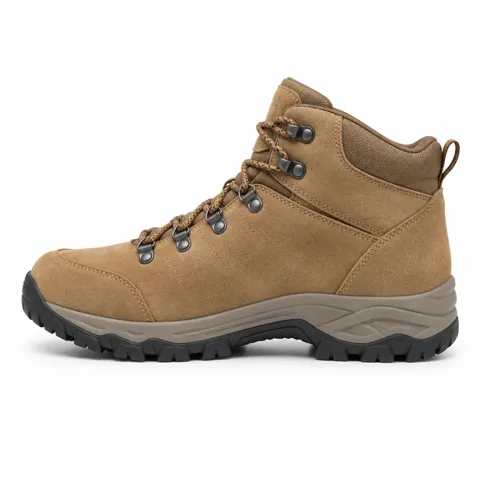 Example product: tan suede hiking boot